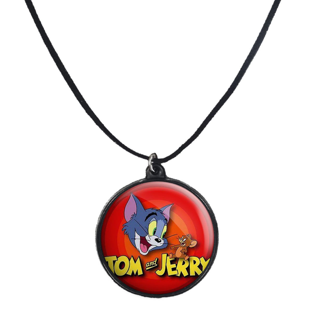 گردنبند پرمانه طرح تام و جری کد pmb.891 مدل دو طرفه