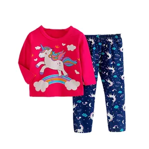 ست تی شرت و شلوار دخترانه مدل اسب تک شاخ کد g1