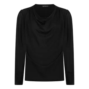 بلوز آستین بلند زنانه مدل یقه شل