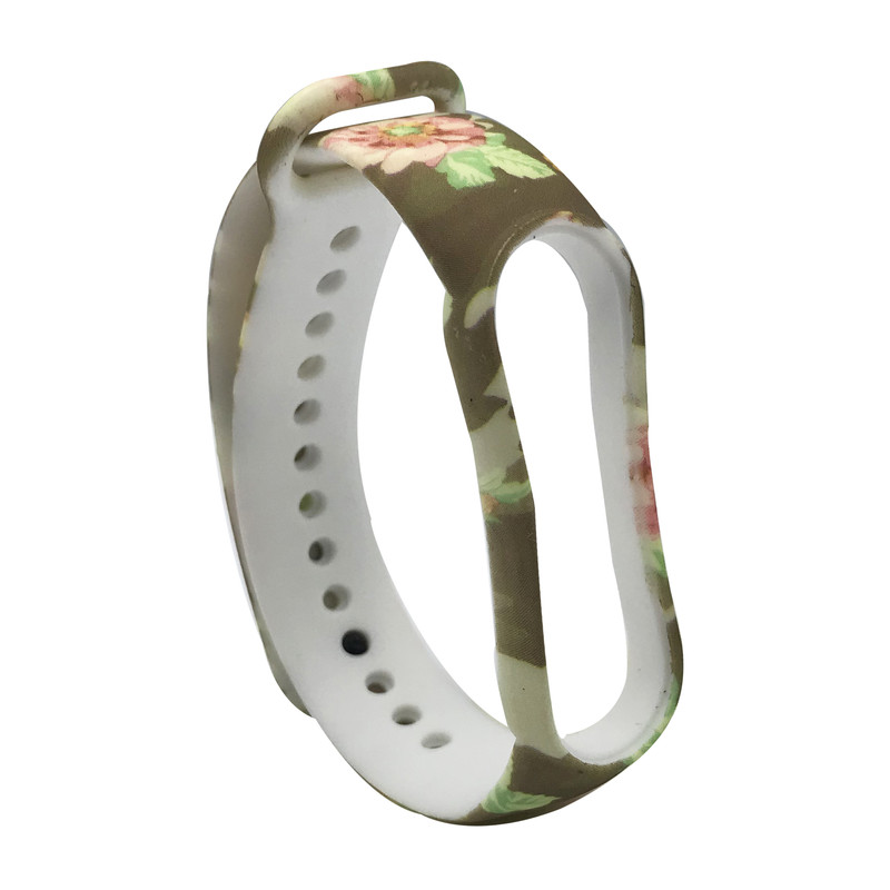 بند طرح ارتشی گلدار کد SQF05 مناسب برای مچ بند هوشمند شیائومی Mi Band 5