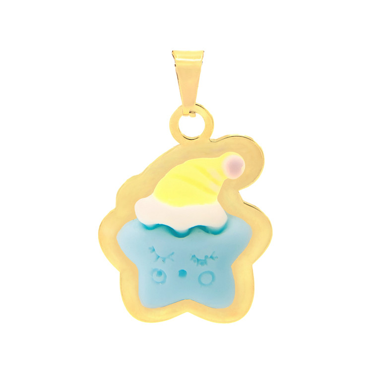 آویز گردنبند طلا 18 عیار دخترانه ژابیز مدل ستاره