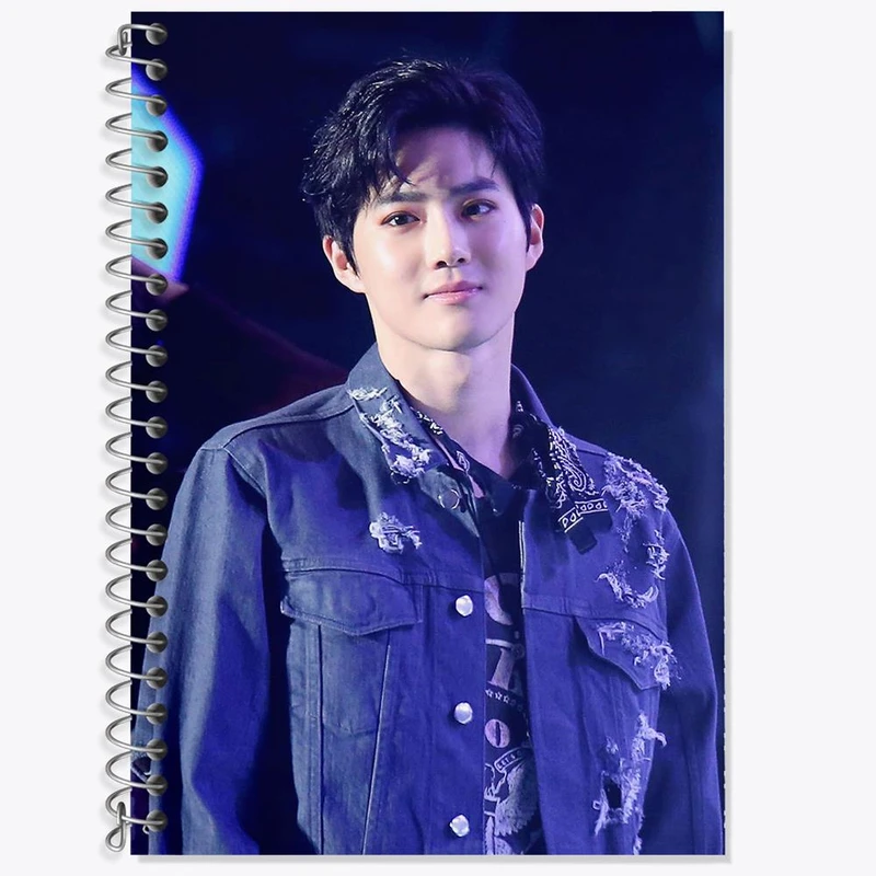 دفتر زبان 50 برگ خندالو مدل سه خط طرح سوهو گروه اکسو EXO کد 13483