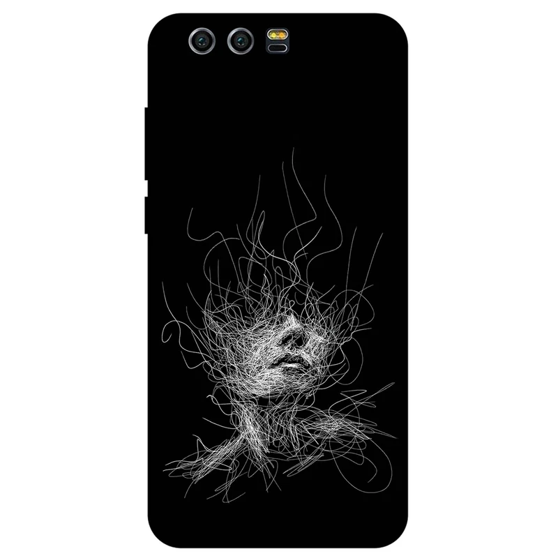  کاور مگافون طرح اسکچ صورت مدل 7423 مناسب برای گوشی موبایل آنر 9