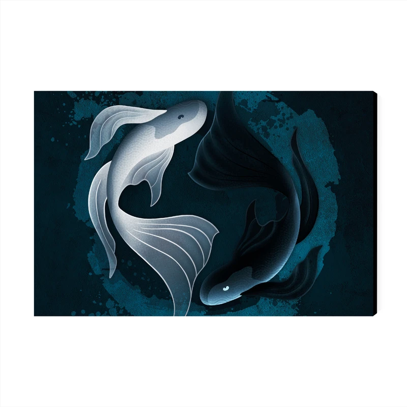 تابلو شاسی عرش مدل فانتزی ماهی یینگ و یانگ کد As1705