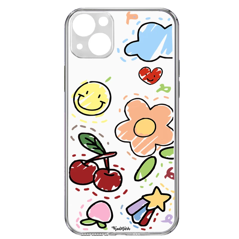 کاور طرح Funny Stickers مناسب برای گوشی موبایل اپل Iphone 15  