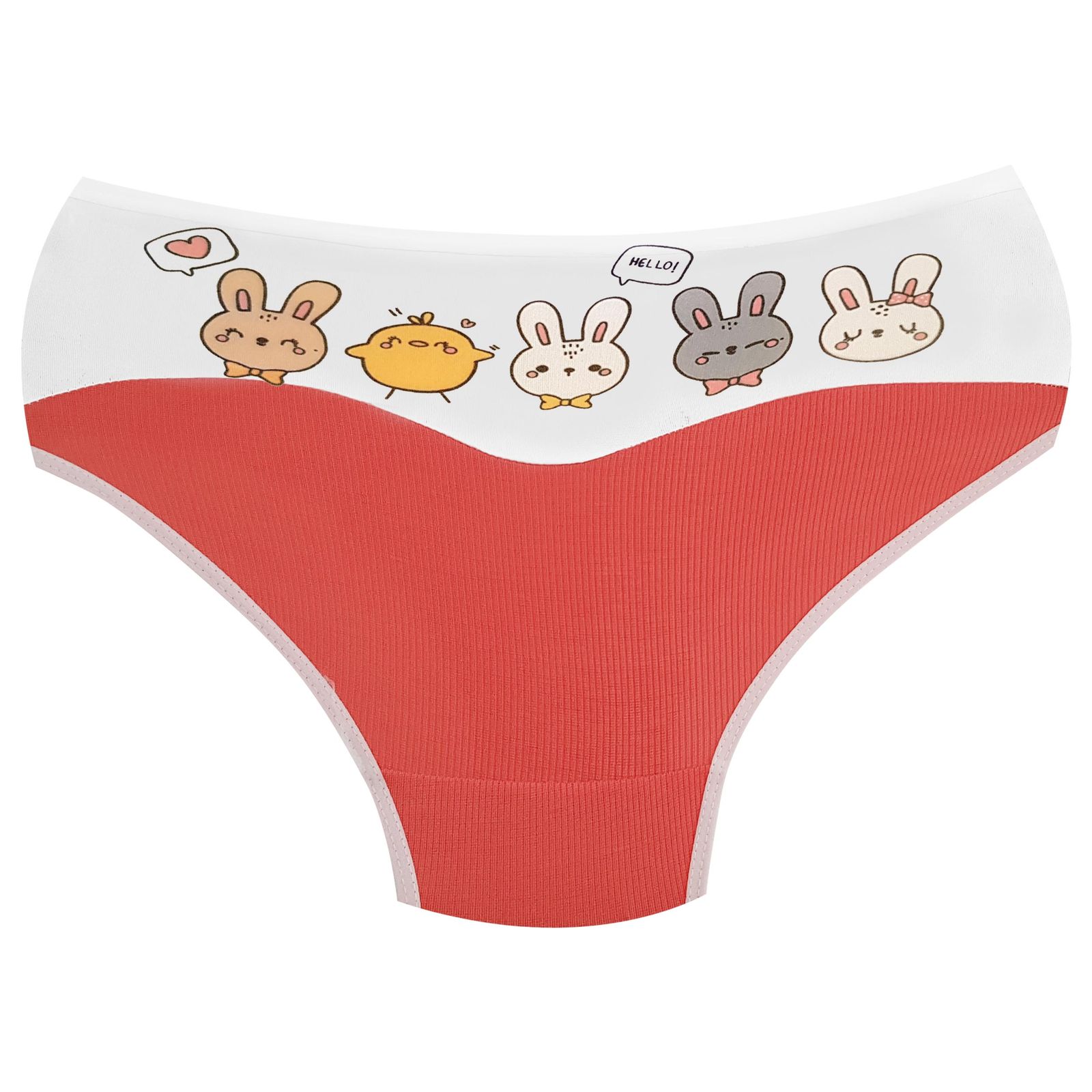 ست شورت و نیم تنه دخترانه ماییلدا مدل پددار خرگوش و جوجه کد 5164-5 رنگ گلبهی - - 4