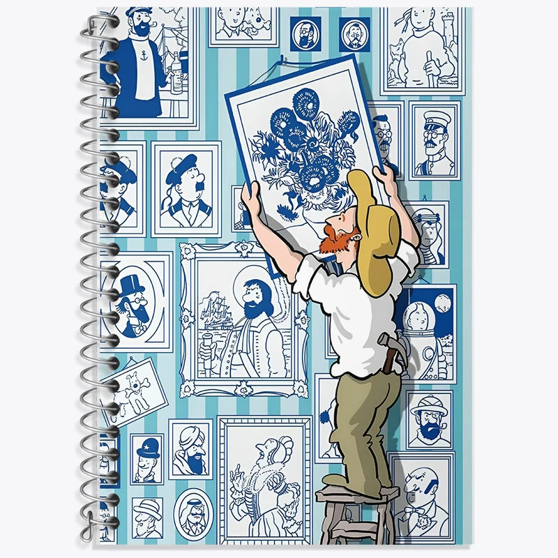 دفتر زبان 50 برگ خندالو مدل سه خط طرح ونسان ونگوگ کد F6493