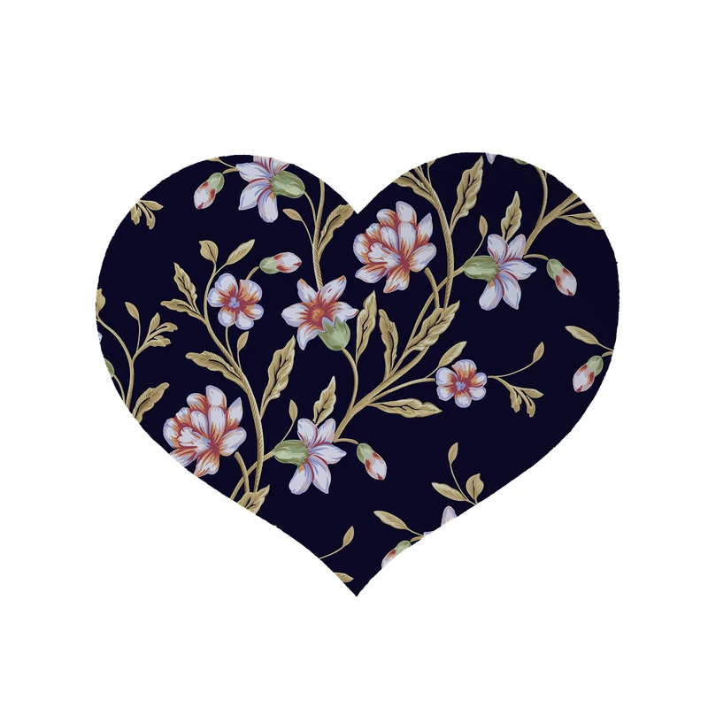 پادری مدل قلب طرح گل کد 5719 سایز 90x90 سانتی متر 