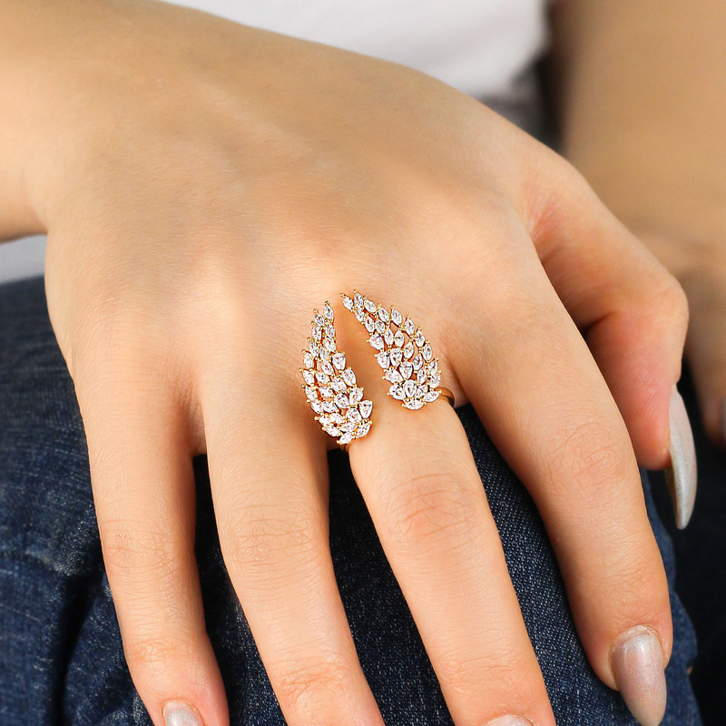 انگشتر زنانه مدل بال پرواز کد L179