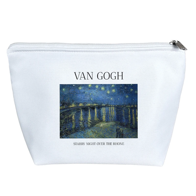 کیف لوازم آرایش دخترانه خندالو مدل شب پر ستاره بر فراز رن ونسان ونگوگ کد H2003
