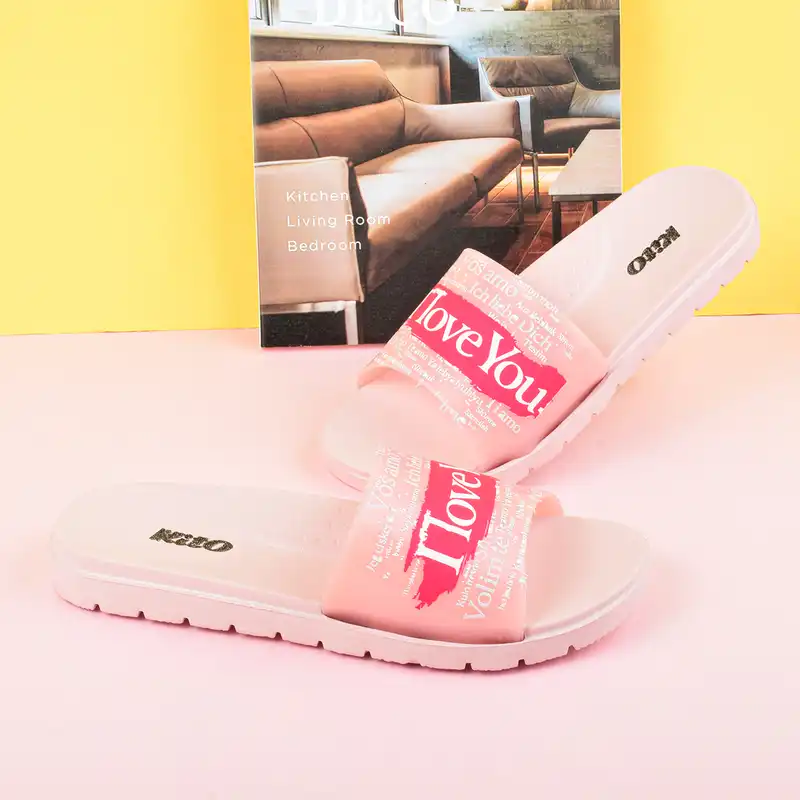 دمپایی زنانه کیتو مدل آی لاو یو کد 2999