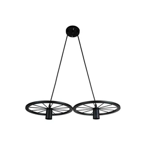 لوستر دو شعله مدل فلزی