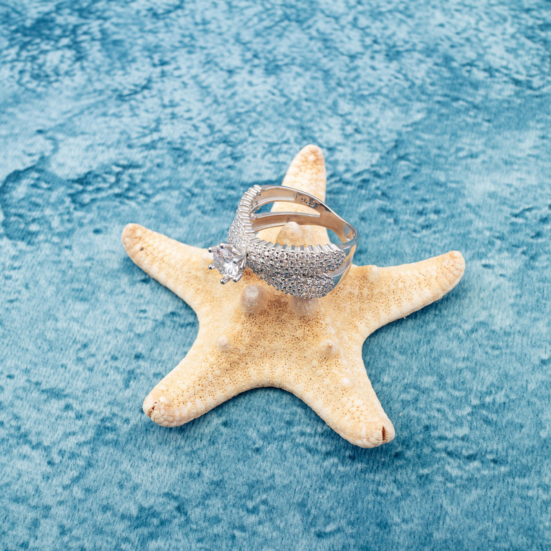 انگشتر نقره زنانه مدل 095