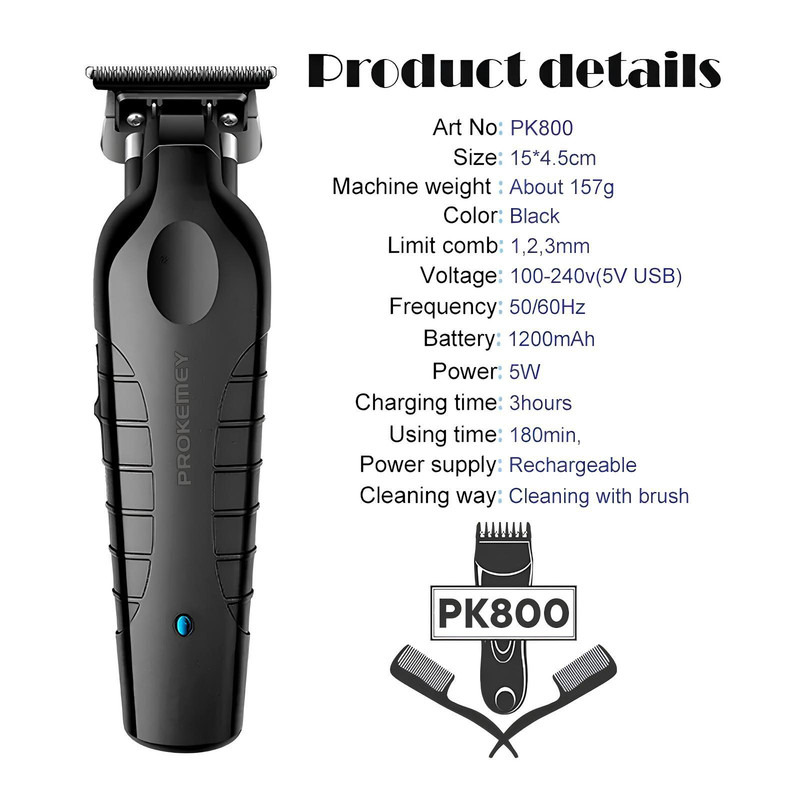 ماشین اصلاح موی سر و صورت شارژی پر‌ووکیمی مدل P͏K800