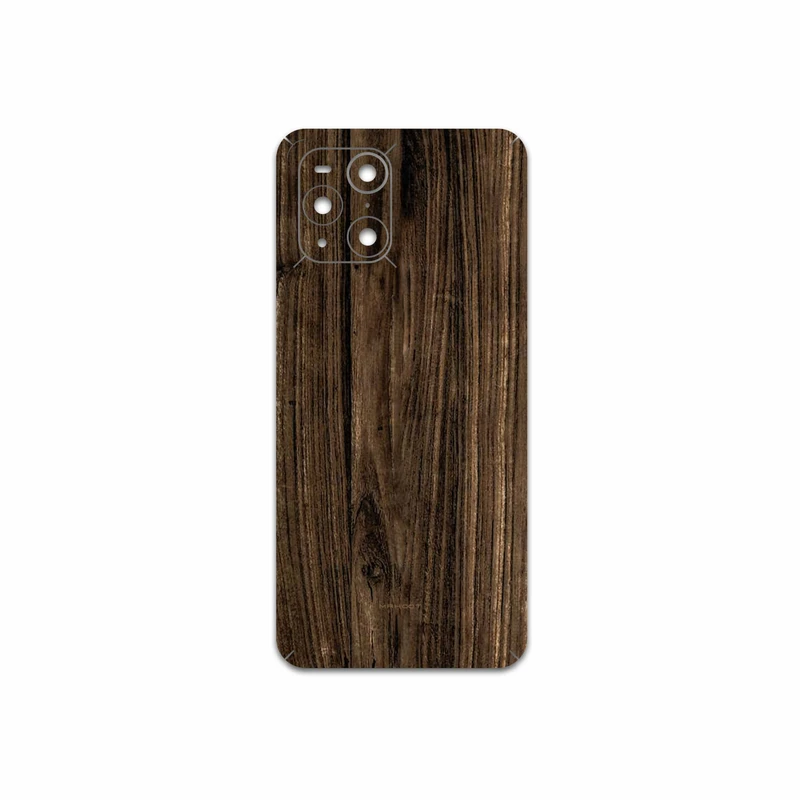 برچسب پوششی ماهوت مدل Dark-Walnut-Wood مناسب برای گوشی موبایل اپو Find X3 Pro