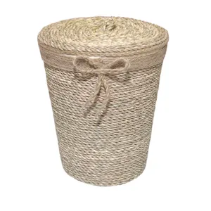 سطل زباله حصیر بافی کد 015