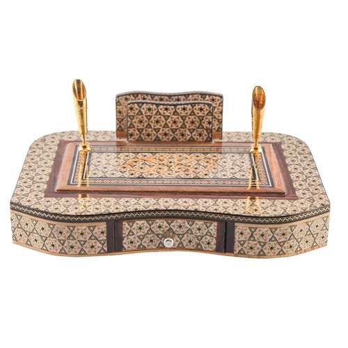 قلمدان خاتم کاری مدل کشودار کد pp1522