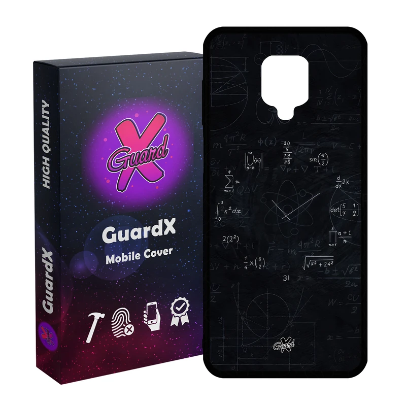 کاور گارد ایکس طرح ریاضی مدل Glass10631 مناسب برای گوشی موبایل شیائومی Redmi Note9 Pro/Note 9 Pro Max/Redmi Note 9S/MI Poco M2 Pro