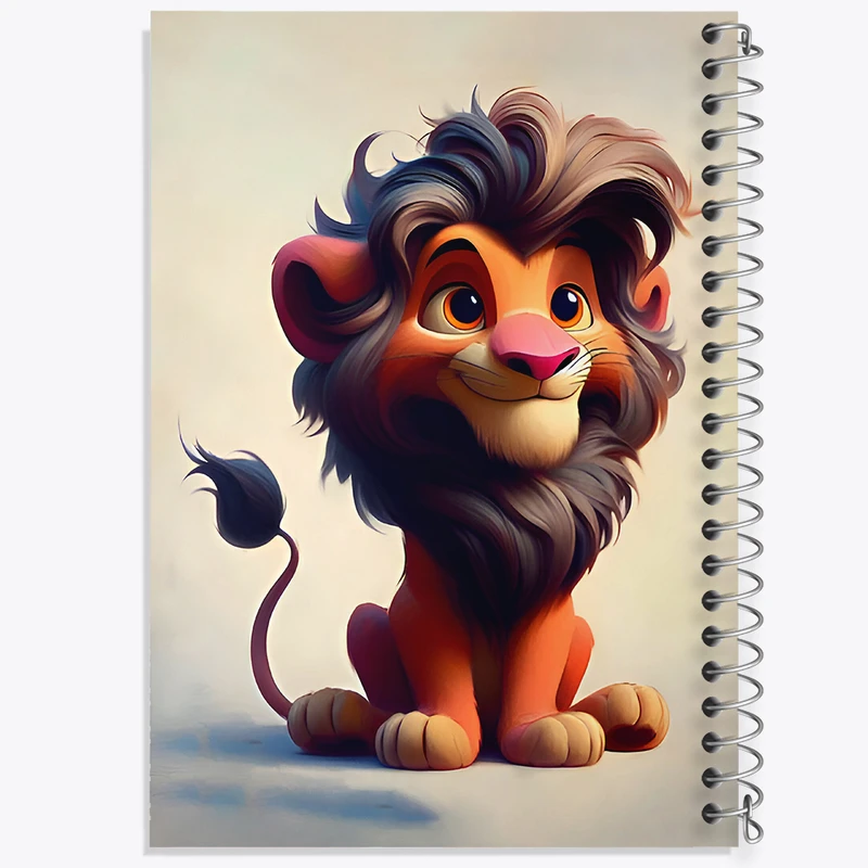 دفتر شطرنجی 50 برگ خندالو طرح شیر کد F7891