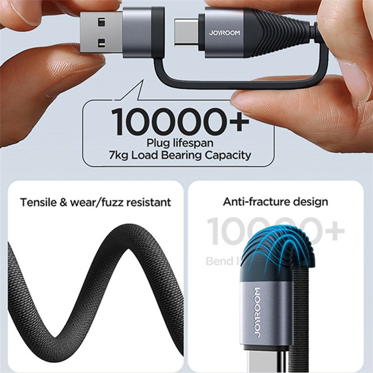 کابل تبدیل USB/USB-C به لایتنینگ/USB-C جوی روم مدل SA37-2T2 طول 1.2 متر