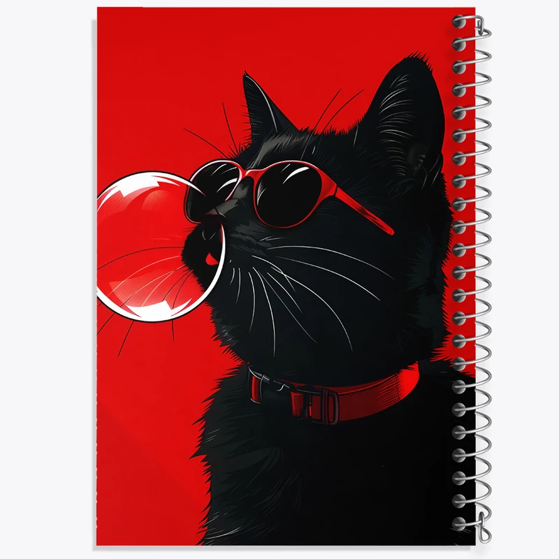 دفتر ژورنال نویسی 50 برگ خندالو مدل نقطه ای طرح گربه (Cat) کد N2948