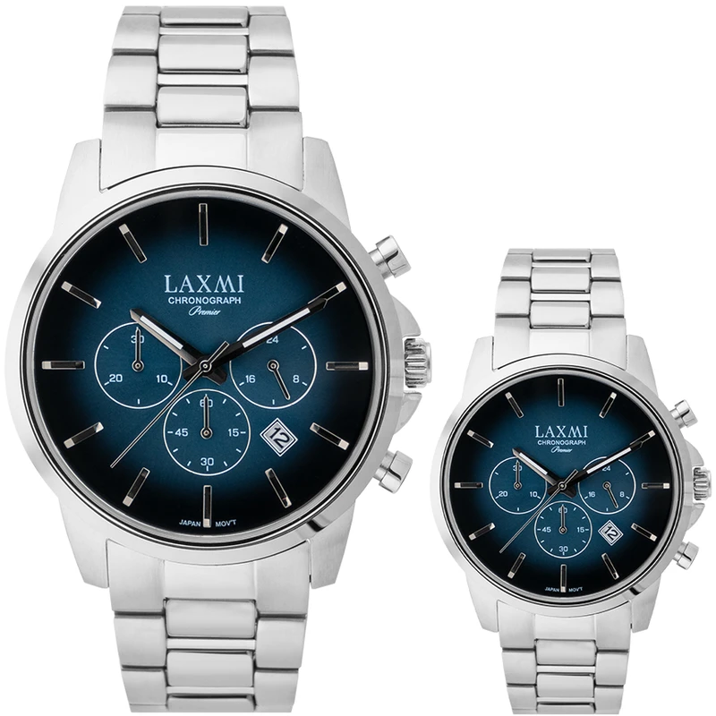 ست ساعت مچی عقربه ای  زنانه و مردانه لاکسمی مدل 6-8555G-8555L