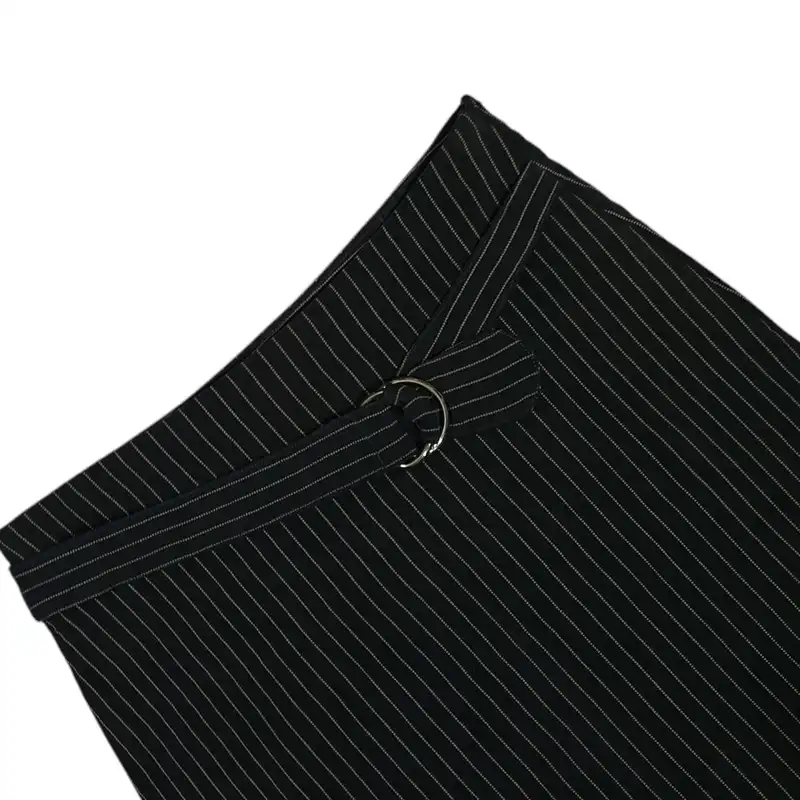 دامن نیم کلوش زنانه مدل راه راه رنگ سرمه ای