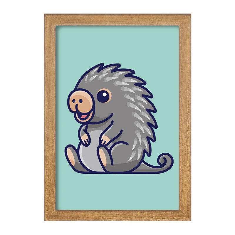 تابلو خندالو مدل حیوانات بامزه خارپشت کد 28372