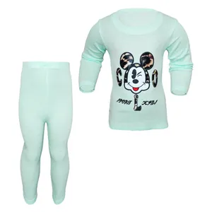 ست تی شرت و شلوار دخترانه مدل مینی موس کد 102