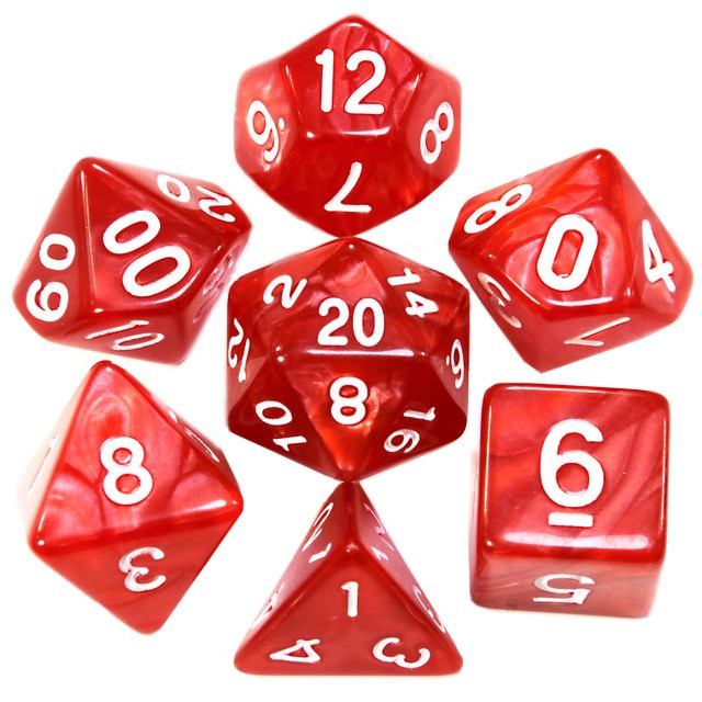 تاس بازی مدل Dungeons and Dragons بسته 7 عددی