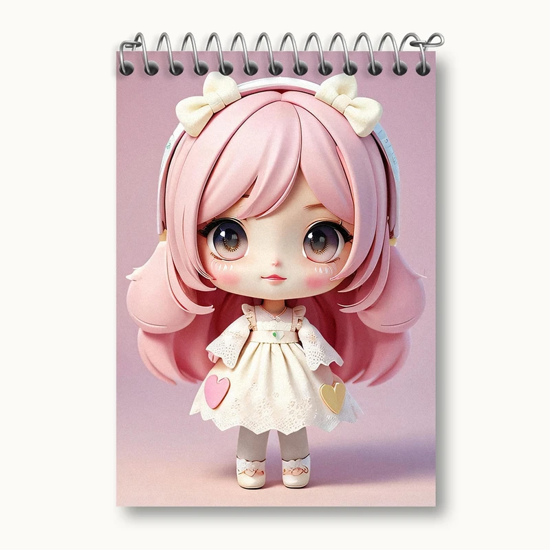 دفتر یادداشت 50 برگ خندالو مدل دخترانه (Girlish) کد 36869