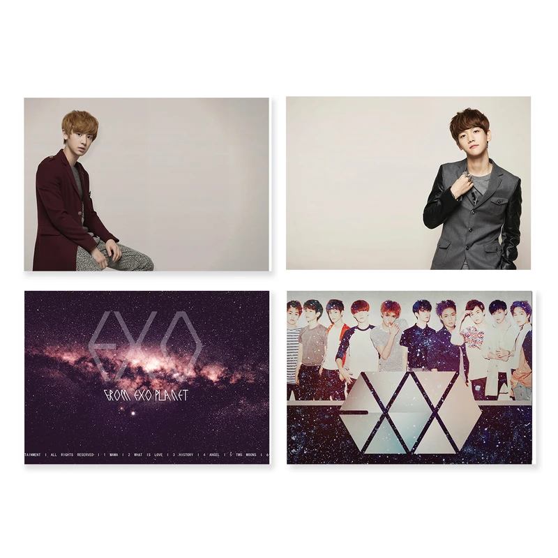 پوستر طرح EXO کد A-2047 مجموعه 4 عددی