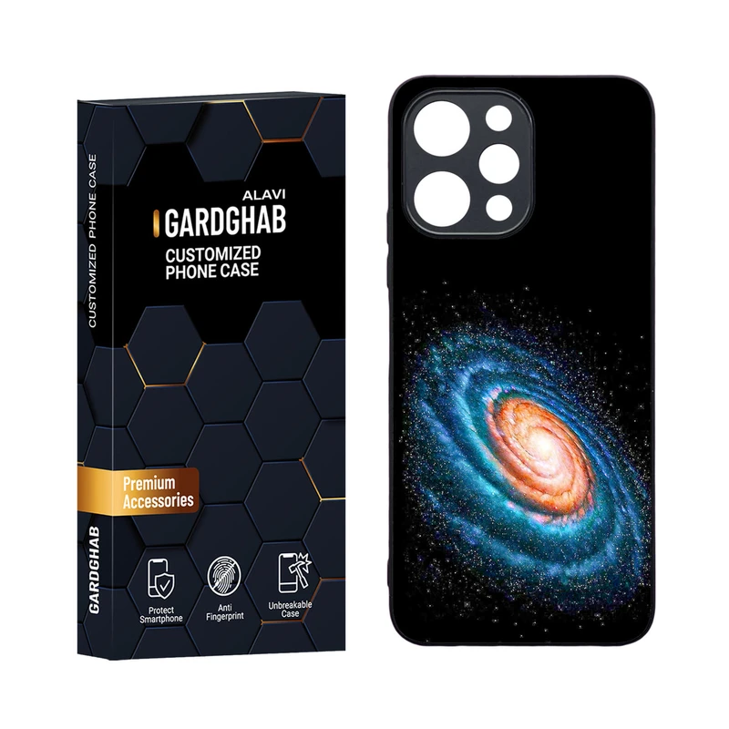 کاور گارد قاب مدل دورژله ای کهکشان مناسب برای گوشی موبایل شیائومی Redmi 12 4G / 5G