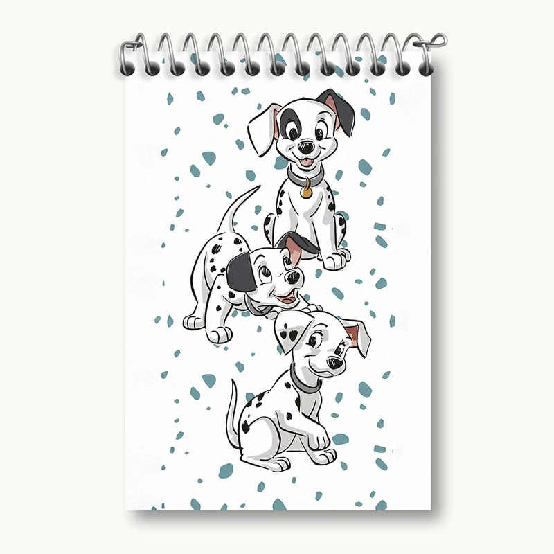 دفتر یادداشت 50 برگ خندالو طرح 101 سگ خالدار کد N3759