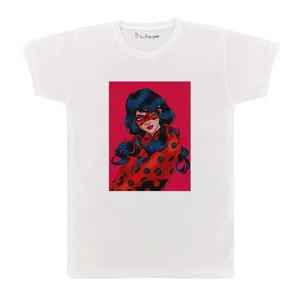 تی شرت بچگانه پرمانه طرح دختر کفشدوزکی کد pmt.5214