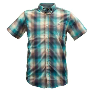 پیراهن آستین کوتاه مردانه مدل چهارخانه