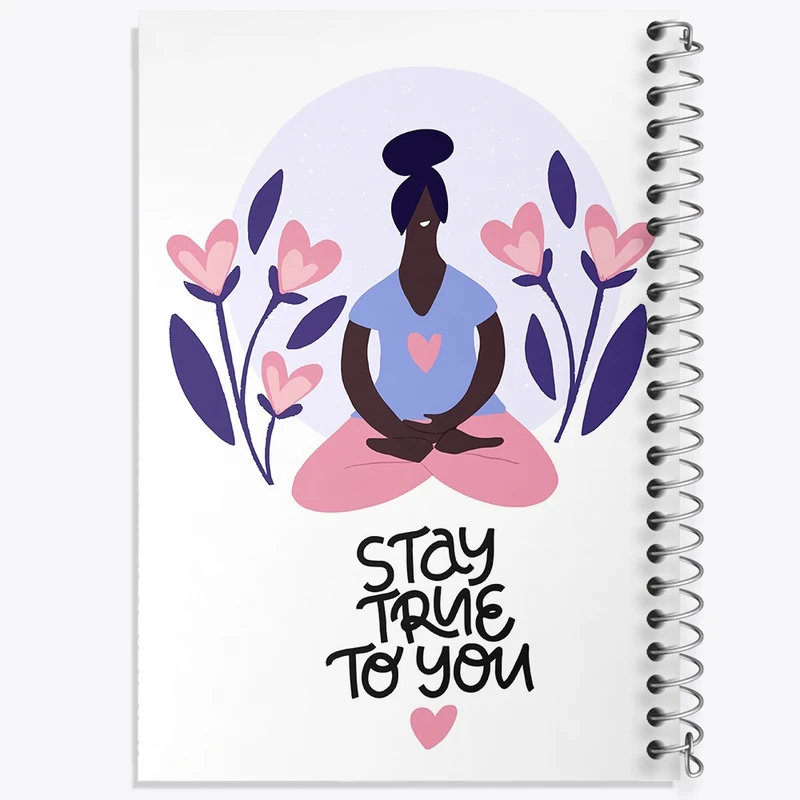 دفتر مشق 50 برگ خندالو طرح Stay True To You کد F1922