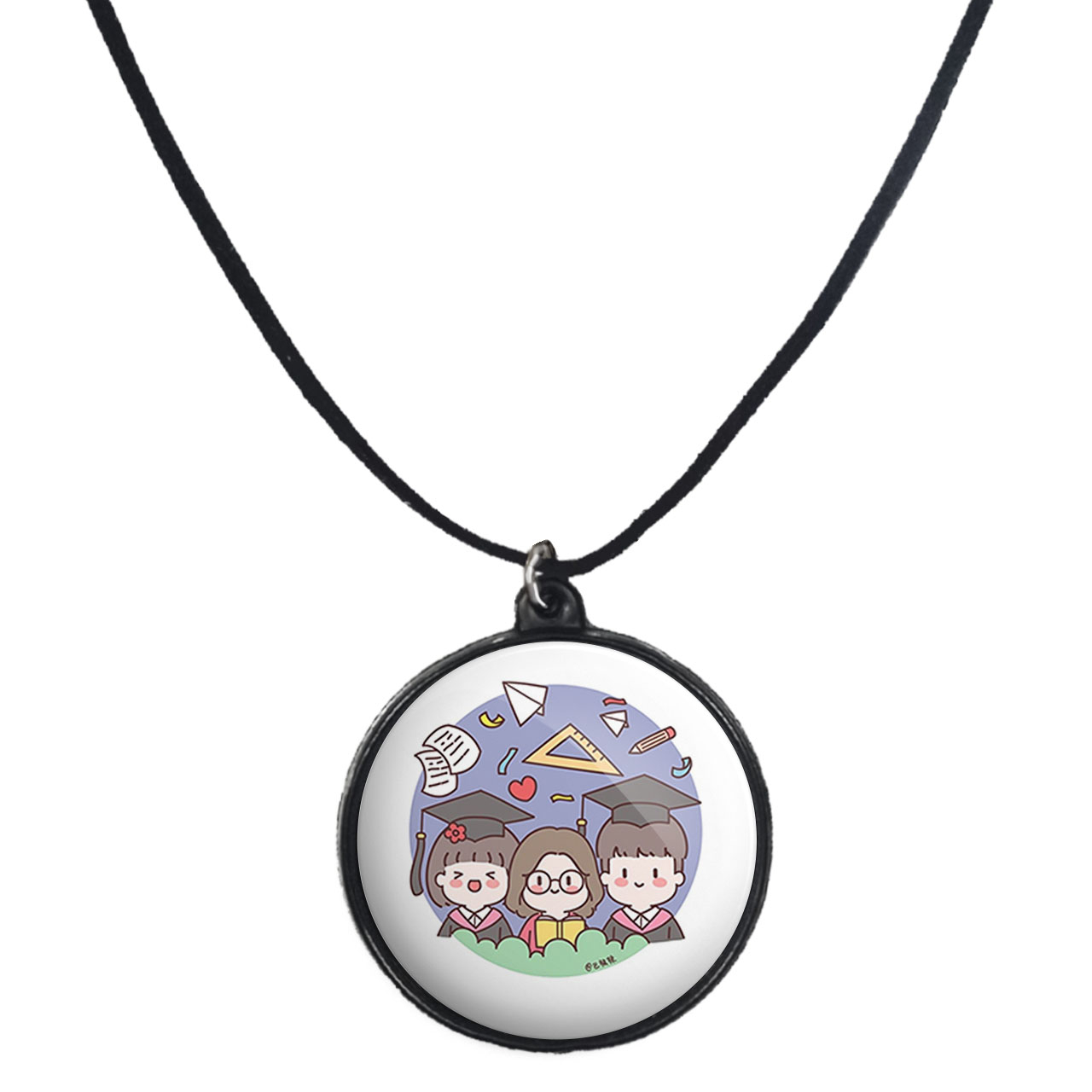 گردنبند پرمانه طرح جشن الفبا کد pmb.22615 مدل دو طرفه