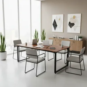 میز جلسه دیزم مدل مونتاژی TLD_asm_160×90_BRN