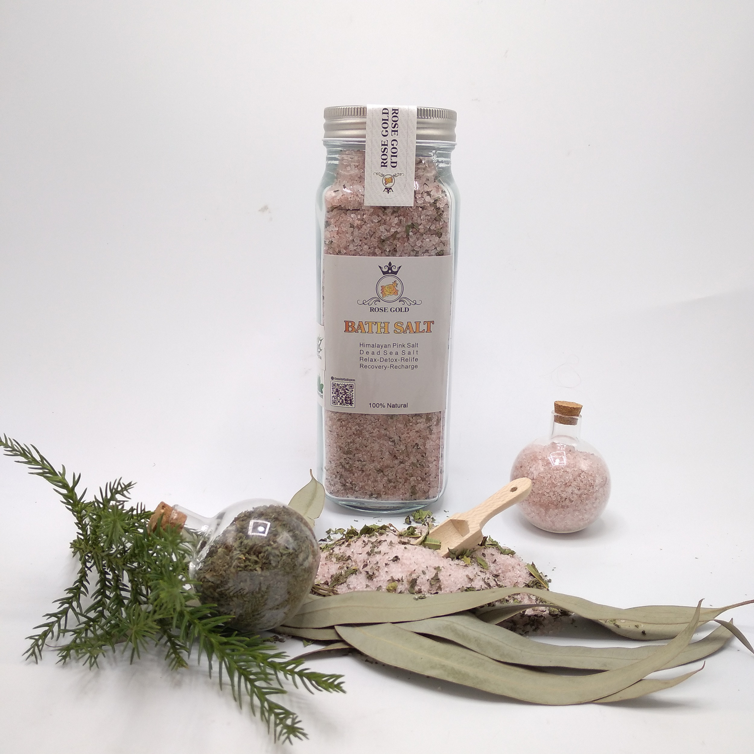 نمک حمام رز گلد مدل نعنا و اکالیپتوس وزن 1000 گرم