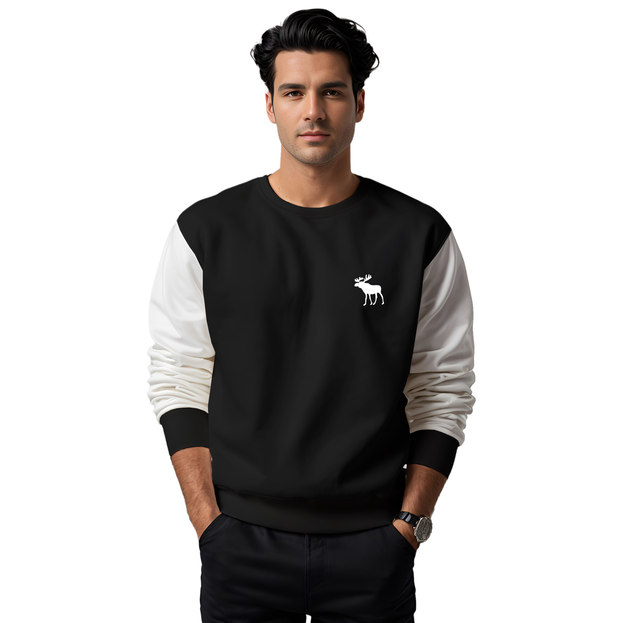 سویشرت مردانه مدل 14020924 رنگ مشکی