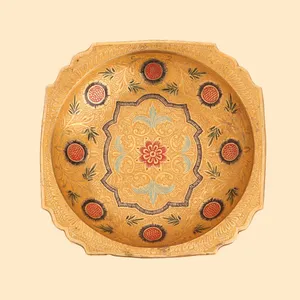 شیرینی خوری برنجی مدل هشت ضلعی 19621