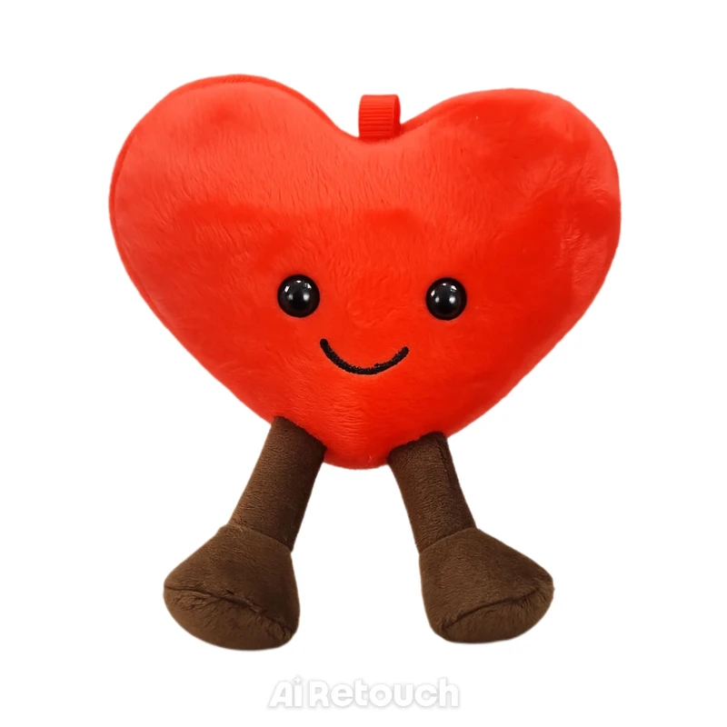 عروسک پولیشی مدل قلب خندان پادار ارتفاع ۱۲ سانتی متر 