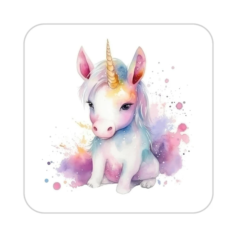 زیر لیوانی کاکتی طرح اسب تک شاخ و یونیکورن مدل mp33454