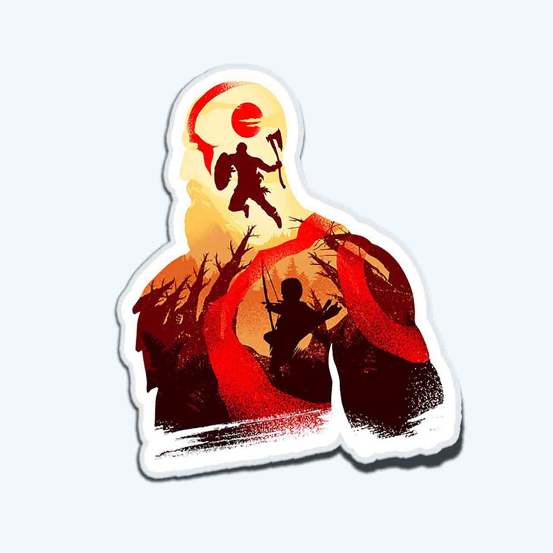 استیکر لپ تاپ طرح Father and Son Adventure کد ST624