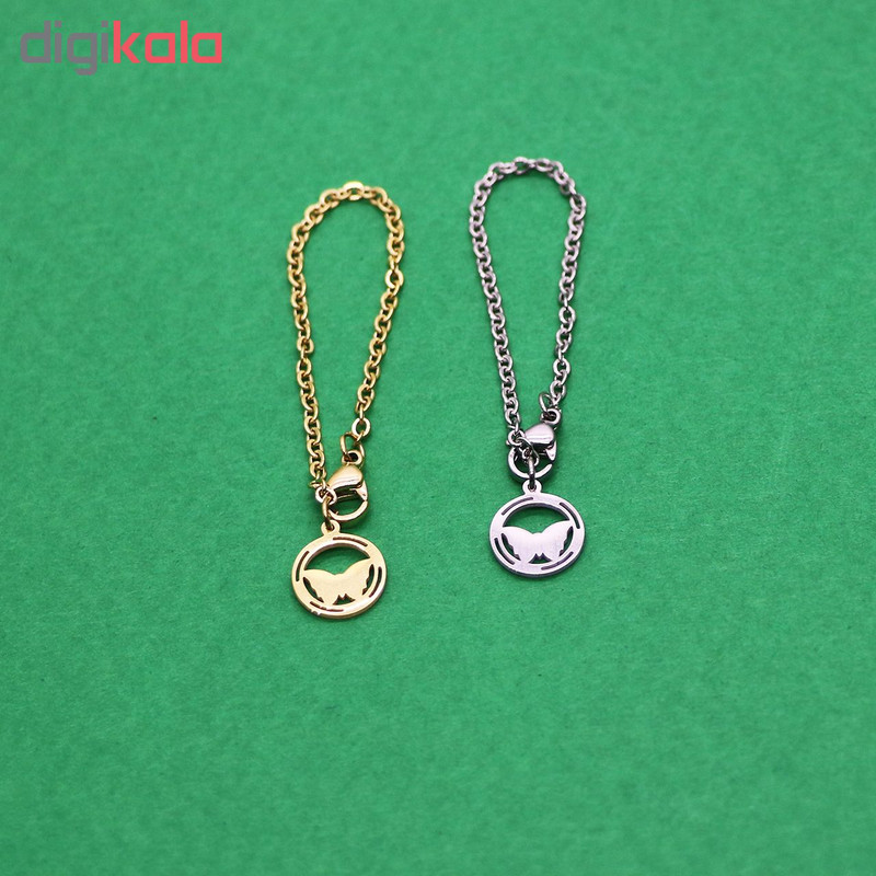 آویز ساعت طرح پروانه کد 0114