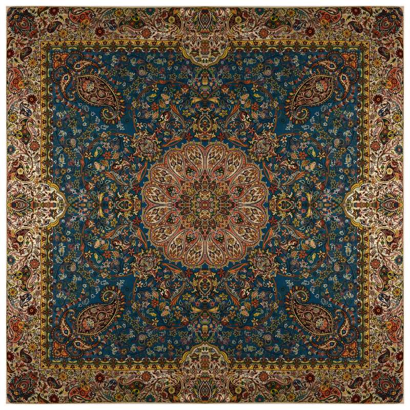 رومیزی ترمه نگین خاتم یزد طرح افشاری کد ABDR