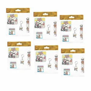 بسته لوازم تحریر مدل  4 تکه چوبی طرح سه کله پوک کد 2 مجموعه 6 عددی