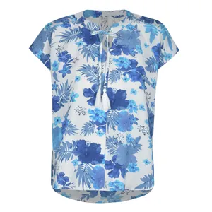 بلوز آستین تا روی شانه یقه بندی زنانه سارک مدل 314739