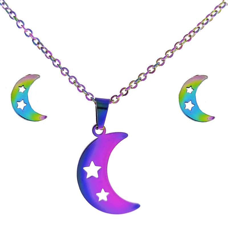 نیم ست زنانه  مدل ماه هولوگرامی